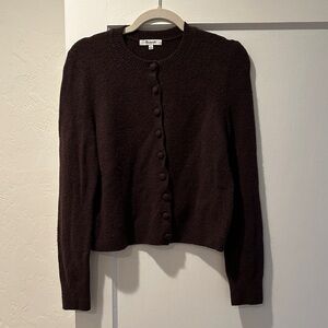 Madewell Dark Brown Button-Up Women's Cardigan